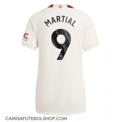 Camisa de time de futebol Manchester United Anthony Martial #9 Replicas 3º Equipamento Feminina 2023-24 Manga Curta